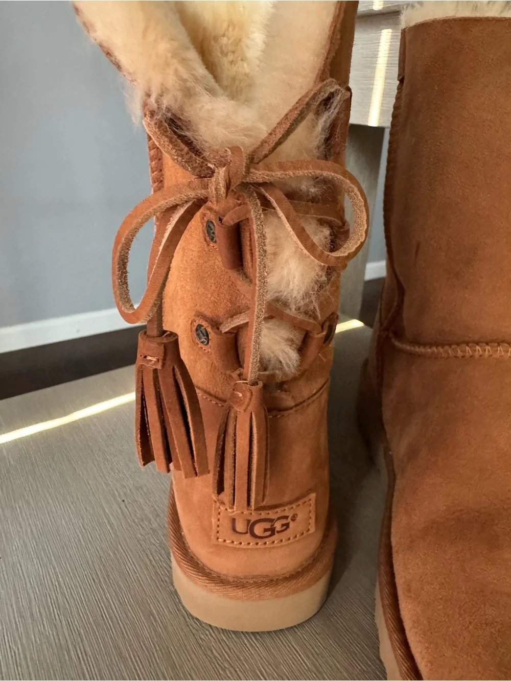 UGG “Kristabelle” Boots w/ Corset Back & Tassel Laces NEW